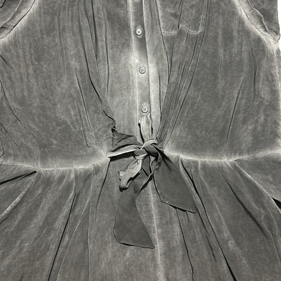 Soft Surroundings Camilla Wide Leg Jumpsuit Gray Black Cap Sleeve Size  2X NWT - Picture 10 of 12